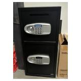 Dual-Compartment Electronic Drop Safe With Keypad Entry