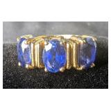 Womens Oval-Cut Sapphire Ring, Band Marked 925, Sz 6,Tested Using Presidium Gem Tester And Gemoro