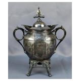 Rogers Smith & Co. Silver Plated Covered Serving Vessel And Goblets, Qty 3