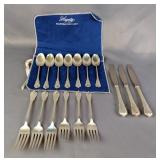 Wallace Sterling Silver Flatware Set With Storage Cloth 