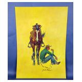 Gordon Phillips Western Cowboy Signed Prints, Qty 4 