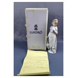Lladro Porcelain 'Summer Stroll' #7611, 9' Tall Figure, With Original Box