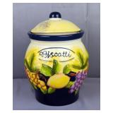  Nonni's Hand Painted Ceramic Biscotti Jar 