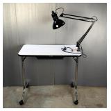 Kayline Portable Manicure Table With Lamp And Drawer, Model # 401