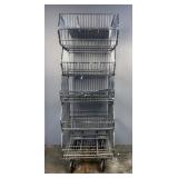 Roblin Industries Rolling Wire Storage Rack, Approx 54” x 18” x 20” 