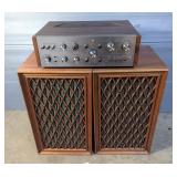 Pioneer Quadraphonic Amplifier With Two Speakers