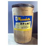 Empty Wyandotte Chemicals Corporation Arlac Laundry Detergent Barrels, Qty 2, Approx 30” x 20.5” 