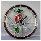 Stained Glass Hummingbird Wall Decor, 20' Diameter