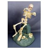 Halloween Musical And Animatronic Candy Dispenser, Rattle Me Bones Game, And Doorway To Doom Bead Do