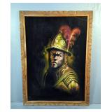 Reproduction Of Rembrandt's 'The Man In The Golden Helmet' Framed On Velvet Artworkork
