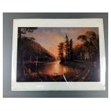 Jesse Barnes 'Peaceful Evening' Signed And Numbered Print, 1496/2800, Includes Print Envelope And Bo