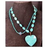 Turquoise Necklaces, 17' And 22'