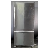 Whirlpool Bottom-Freezer Refrigerator, Model WRB322DMBM00, Powers On 