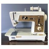 Singer Deluxe Zig-Zag Sewing Machine, Model 640, With Touch & Sew Instruction Booklet, Red Band Need