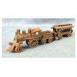  Cast Iron Train and Car, Approx 2.5' x 11'