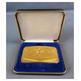 John Deere Limited Edition Belt Buckles, Qty 2, Including 1987 John Deere Buckle Triple Plated With 