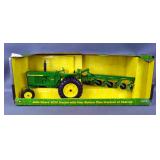 Ertl Die Cast John Deere 3020 Tractor With 4 Bottom Plow, 1/16 Scale, In Original Box 