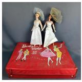 Barbie Bridal Dolls Qty 2, With Barbie And Midge Vinyl Doll Case 