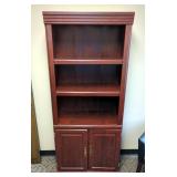 Bookcase With Three Shelves And Lower Cabinet, 71' x 30' x 13' 