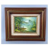 Adam Chappell Signed Landscape Oil Painting, Matted And Framed, 10' x 12'