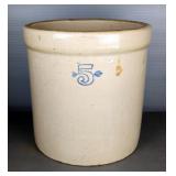 Stoneware 5 Gallon Crock, Approx 12' x 12' 