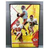 Kansas City Chiefs Framed Poster, Features Trent Green, Priest Holmes, And Tony Gonzalez, 34.5' x 22