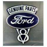 Ford V8 Genuine Parts Metal Sign, Approx 33.5' x 27.5' 