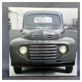 Ford Art Pieces, 1940s Ford Truck Print On Canvas With Lighted Headlights, 15' x 15', 1940s Ford Tru