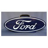 GoBoxes Ford Motor Logo Metal Tool Box, Model F1000V, Approx 9' x 23.5” x 6' 