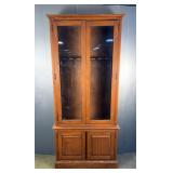Firearm Cabinet With 8 Long Arm Placings And Lower Cabinet, 80' x 36' x 12' 