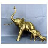 Brass Elephants, 3.5' to 13.5', Qty 3