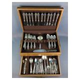 Reed & Barton Sterling Silver Flatware, Grande Renaissance Pattern, Total Qty 111 Pieces And Silver 