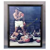 Muhammad Ali vs Sonny Liston 1965 Framed Photograph With Signature, 21" x 17"