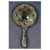 Silver-Plate Decorative Hand Mirror