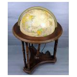 Replogle Heirloom Illuminated Floor Standing Globe With Wooden Stand, 32" x 24", Powers On