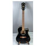 Ibanez AE18BK Acoustic Electric Guitar In Gig Bag, With Capo And Guitar Stand