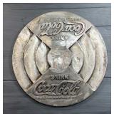 Coca Cola Cast Metal Curb Sign Base, 21.5” x 21.5”