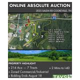 Online Absolute Auction: 214 Ac in 7 Tracts