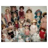 many antique dolls