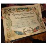 Panama canal certificate