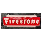 1957 SSP FIRESTONE SIGN W/ BRACKETS