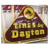NICE NEON TIRES BY DAYTON SIGN