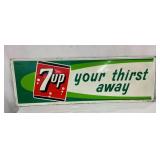 1963 SST EMB. 7UP YOUR THIRST AWAY SIGN