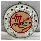 10-Inch Round Glass Front Advertising Thermometer for Mast Leather Products