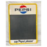 Pepsi ‘Say Pepsi, Please’ Menu Sign, Self-Framed Embossed, 19 x 26 1/2 Inches