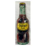 5 x 17-Inch NuGrape Embossed Metal Sign with Self-Framed Bottle Design