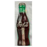 5 x 16 1/2-Inch Coca-Cola Bottle-Shape Embossed Metal Thermometer
