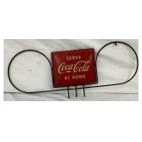 30″ x 12″ Coca-Cola Rack Topper Sign with Metal Frame