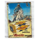 24″ x 36″ Tin Merita Bread Self-Framed Advertising Sign