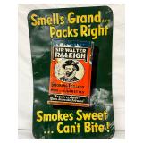 Sir Walter Raleigh Smoking Tobacco Advertising Tin Sign, 16 1/2″ x 26″